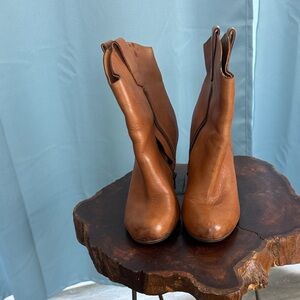Kork-Ease Brown Leather Heeled Boots
